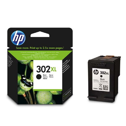 HP originální ink F6U68AE, HP 302XL, black, HP OJ 3830,3834,4650, DJ 2130,3630,1010, Envy 4520