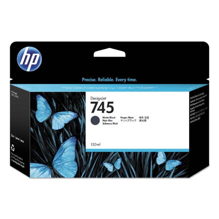 HP originální ink F9J99A, HP 745, matte black, 130ml, HP DesignJet HD Pro MFP, DesignJet Z2600, Z5600