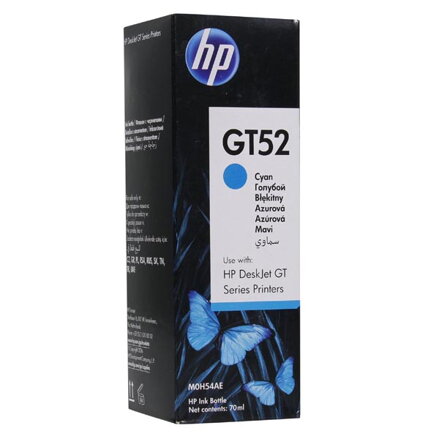 HP originální ink bottle M0H54AE, HP GT52, cyan, 8000str., 70ml, HP DeskJet GT serie, Cronos