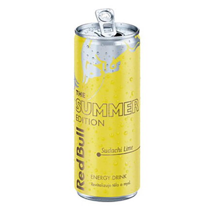 Energy drink, Summer edition, 24ks v kartonu, cena za 1ks, Red Bull sudachi limetka