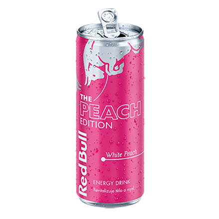 Energy drink, PEACH EDITION, 12ks v kartonu, cena za 1ks, Red Bull white peach