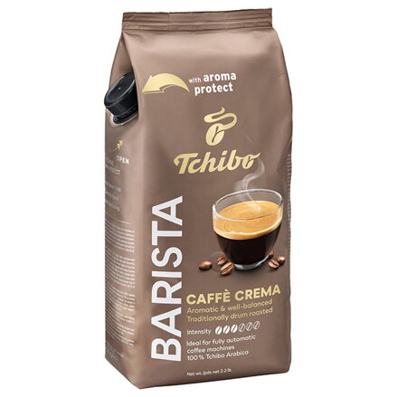 Káva zrnková, Tchibo, Barista Caffe Crema, 1kg, sáček, 100% Arabica