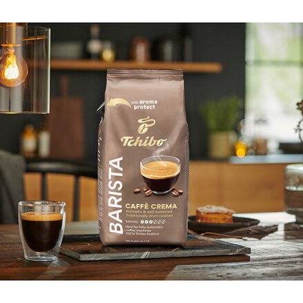 Káva zrnková, Tchibo, Barista Caffe Crema, 1kg, sáček, 100% Arabica