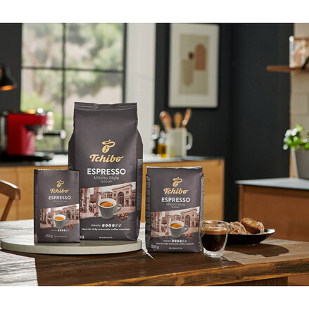 Káva zrnková, Tchibo, Espresso Milano Style, 1kg, sáček