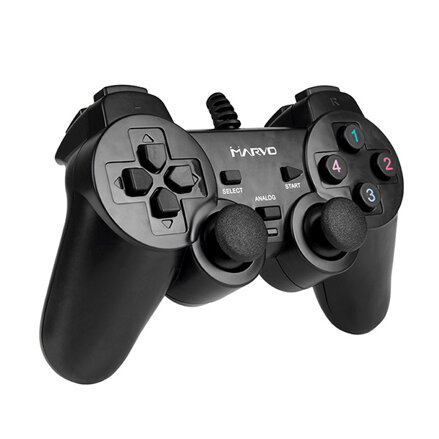Gamepad Marvo GT-006, 15tl., USB, černý, vibrační