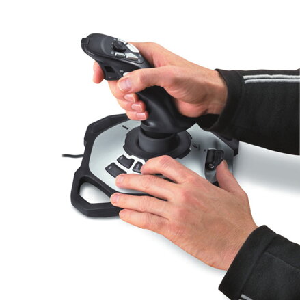 Joystick Logitech Extreme 3D Pro, 12tl., USB, černý, Spoušť pro rychlou střelbu, Windows 2000/XP/Vista/7/8/10