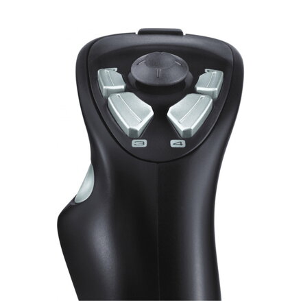 Joystick Logitech Extreme 3D Pro, 12tl., USB, černý, Spoušť pro rychlou střelbu, Windows 2000/XP/Vista/7/8/10