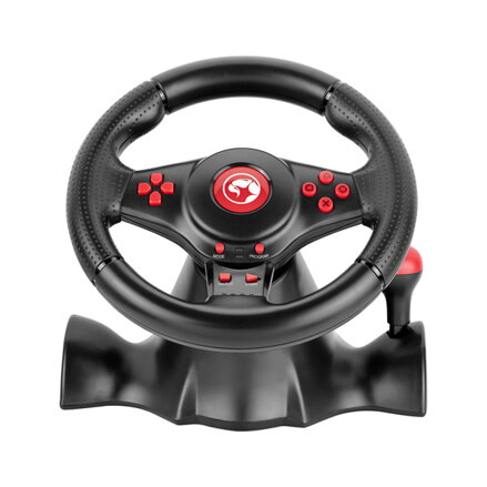Volant Marvo GT-903, volant s pedály a řadící pákou, 16tl., USB, černý
