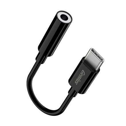 USB/Audio převodník, USB C samec - Jack (3.5mm) samice, stereo, černá, Genius ACC-C100