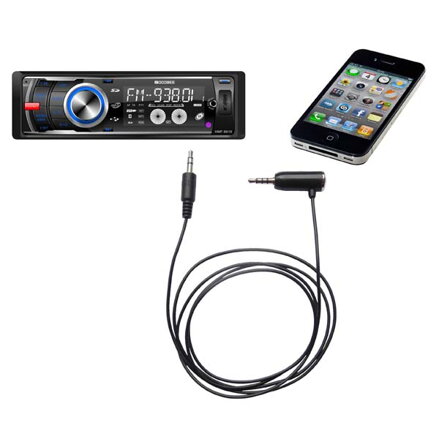 Audio Hands free kabel, Jack (3,5mm) M (4-polový)-Jack (3,5mm) M, 1.2, stereo, černý, pro iPhone,iPad