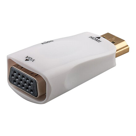 Video převodník, HDMI samec - VGA (D-Sub) samice, bílý