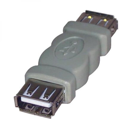 Spojka, USB A (2.0) F-USB A (2.0) F, 0, šedá, Logo