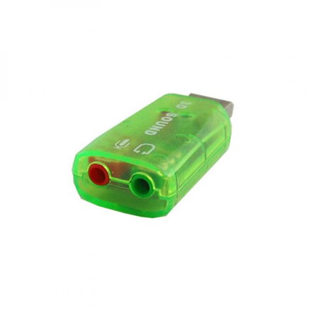USB (2.0) Redukce, USB-Audio, USB A (2.0) M-Jack (3,5mm) 2x F, 0, zelená, USB zvuková karta USB (2.0) Redukce, USB-Audio, USB A (2.0) M-Jack (3,5mm) 2x F, 0, zelená, USB zvuková karta