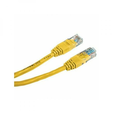 UTP patchcord, Cat.5e, RJ45 M-0.5m, nestíněný, žlutý, economy