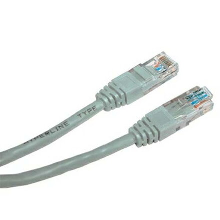 UTP patchcord, Cat.5e, RJ45 M-0.25m, nestíněný, šedý, economy
