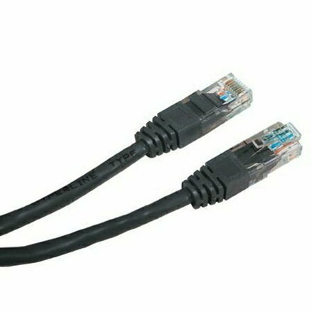 UTP patchcord, Cat.5e, RJ45 M-5m, nestíněný, černý, economy