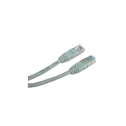 Cat.5, RJ45 M-7m, nestíněný, šedý, Logo