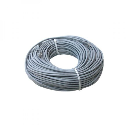 UTP patchcord, Cat.5e, RJ45 M-50m, nestíněný, šedý, economy