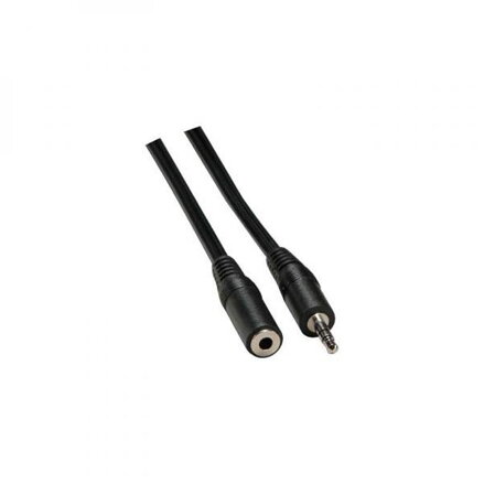 Kabel Jack (3,5mm) M- Jack (3,5mm) F, 3m, černá, Logo