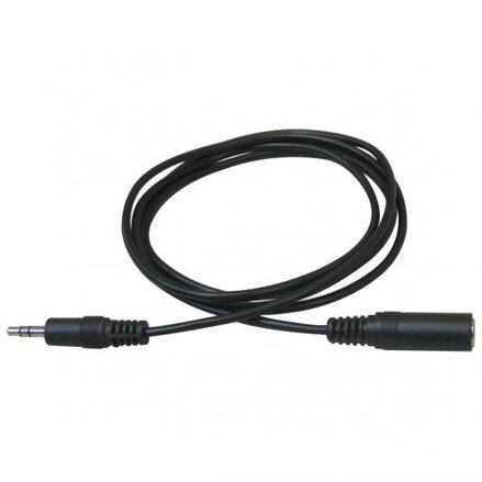 Kabel Jack (3,5mm) M- Jack (3,5mm) F, 3m, černá, Logo