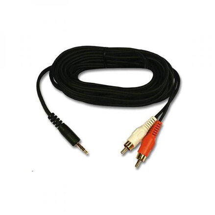 Kabel Jack (3,5mm) M- Cinch 2x M, 10m, černá