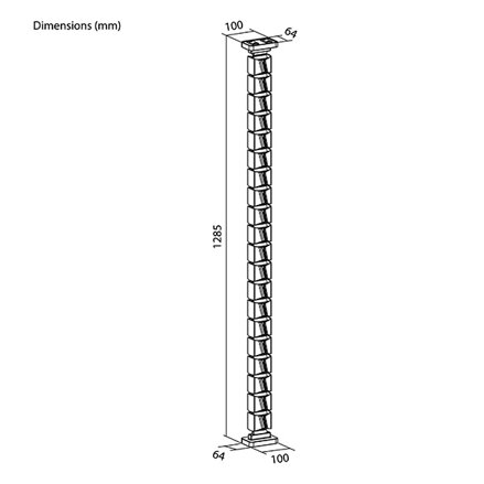 Organizér kabelů, magnetický husí krk, černo-modrý, 1285mm, pro výškově nastavitelné stoly, Powerton