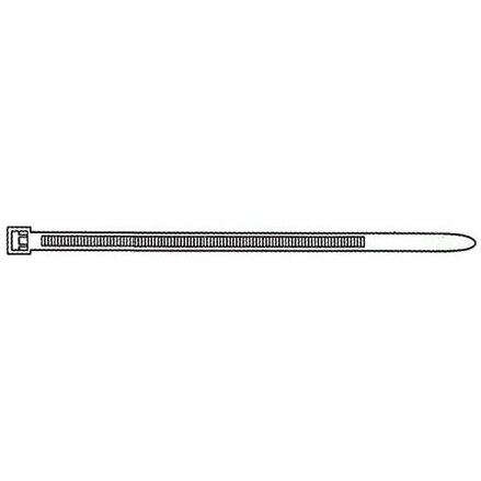 Stahovací pásek, 120x2,5mm, bílá, 0.12m, 100ks v balení