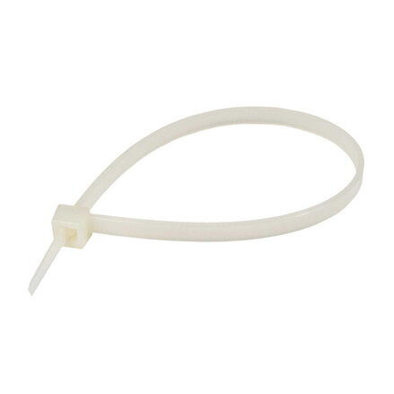 Stahovací pásek, 300x3,6mm, bílý, 0.30m, 100ks v balení