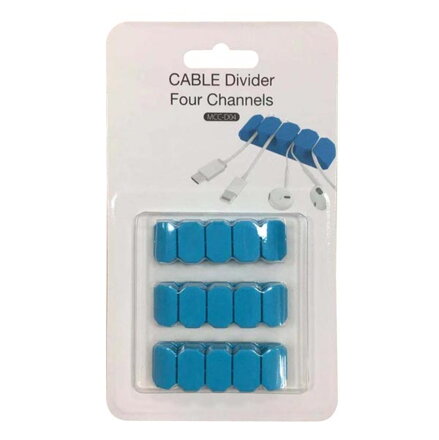 Organizér kabelů, pro 4 kabely, průměr 12mm, 3 kusy v balení