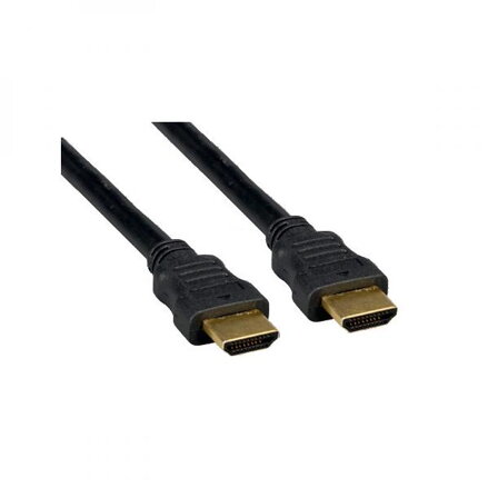 Kabel HDMI M- HDMI M, HDMI HIGH SPEED with ETHERNET, 1m, zlacené konektory, černá