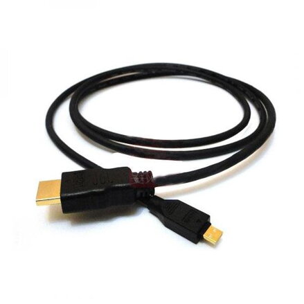 Kabel HDMI M- HDMI (micro) M, HDMI HIGH SPEED with ETHERNET, 1m, černá