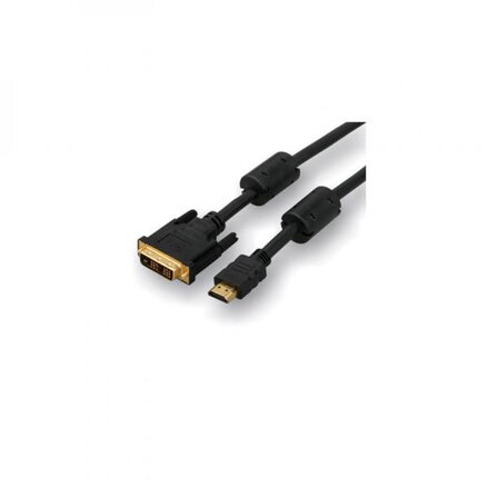 Kabel DVI (18+1) M- HDMI M, 2m, zlacené konektory, černá, Logo, blistr