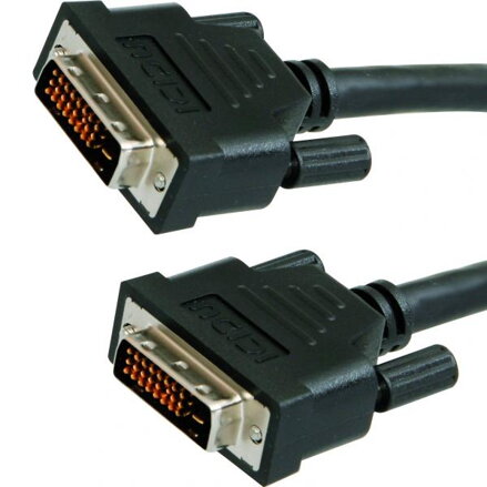 Kabel DVI (24+1) M- DVI (24+1) M, DVI-D (dual link), 3m, černá
