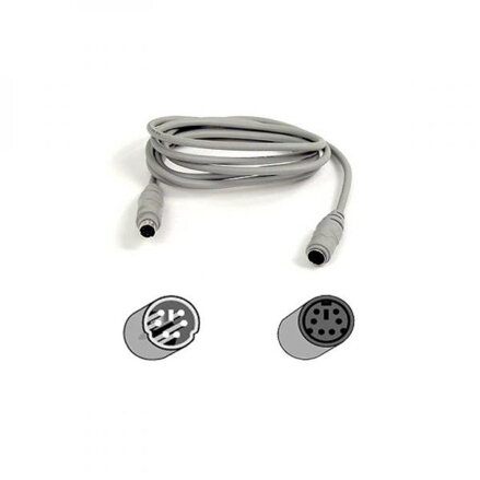 Kabel ke klávesnici (myši) PS/2, PS/2 M- PS/2 F, 2m, šedý, Logo