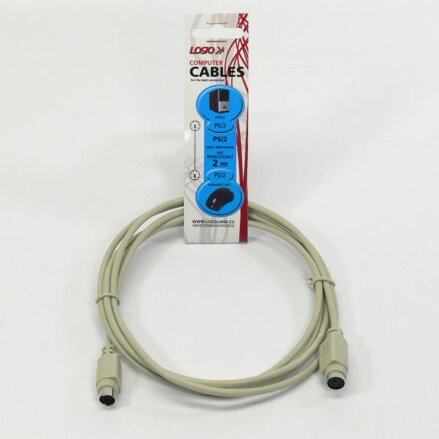 Kabel ke klávesnici (myši) PS/2, PS/2 M- PS/2 F, 2m, šedý, Logo