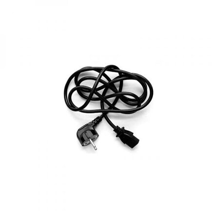 Síťový kabel 230V napájecí, CEE7 (vidlice)-C13, 3m, VDE approved, černý, Logo