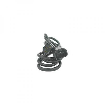 Síťový kabel 230V prodlužovací, C13-C14, 5m, VDE approved, černý, Logo