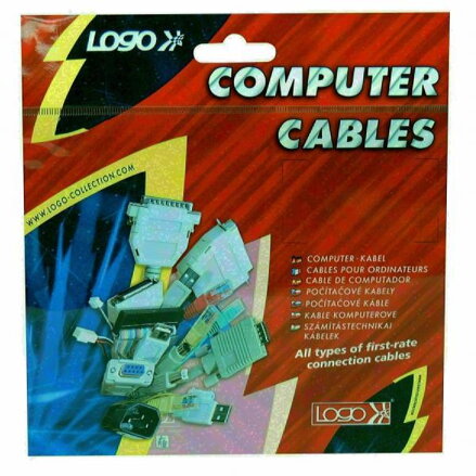 Kabel k hardisku datový ATA 100, ATA M- ATA 3x F, 0.62m, 80 žil, ATA100, šedý, Logo