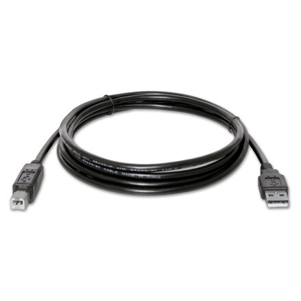 Kabel USB (2.0), USB A M- USB B M, 1.8m, černý, Logo