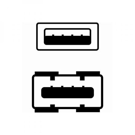 Kabel USB (2.0), USB A M- USB A F, 3m, černý, Logo