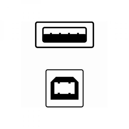 Kabel USB (2.0), USB A M- USB B M, 5m, šedý