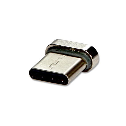Magnetický kabel USB (2.0), USB A M- magnetické koncovky (typ C+lightning+microUSB), 1m, kulatý, opletený, stříbrný