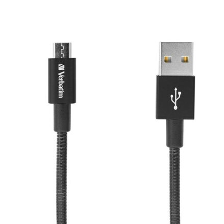 Kabel USB (2.0), USB A M- USB micro B M, 1m, černý, Verbatim, box, 48863