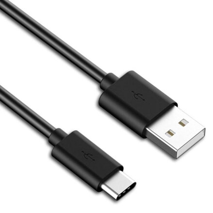 Kabel USB (2.0), USB A M- USB C M, 1m, černý