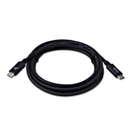 Kabel USB (3.2 gen 1), USB C M- USB C M, 1m, 5 Gb/s, 5V/3A, černý, Logo, blistr