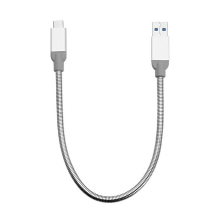 Kabel USB (3.1), USB A M- USB C M, 0.3m, stříbrný, Verbatim, box, 48868