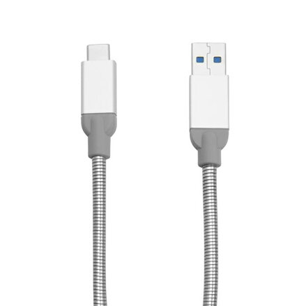 Kabel USB (3.1), USB A M- USB C M, 0.3m, stříbrný, Verbatim, box, 48868