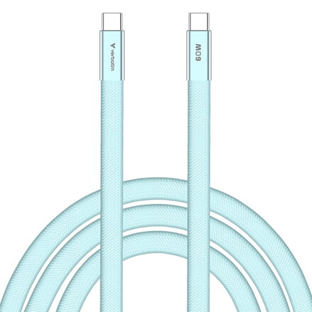 Verbatim USB-C kabel SoftTouch USB C samec - USB C samec, 60W, 1.2m, Modrý, box, 30273