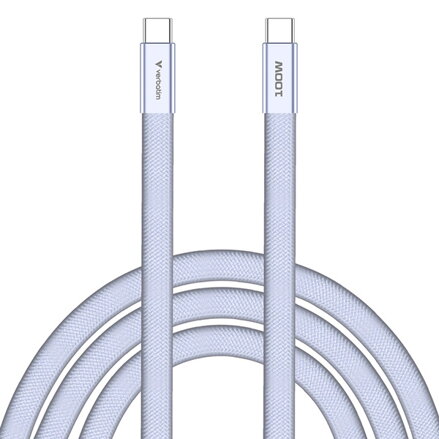 Verbatim USB-C kabel SoftTouch USB C samec - USB C samec, 100W, 1.2m, Fialová, box, 30278
