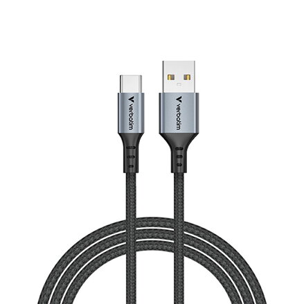 Verbatim USB kabel USB A samec - USB C samec, 18W, 1.2m, černý, box, 31843